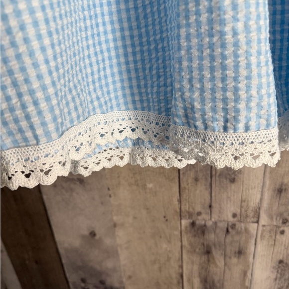 Blue and White Adorable Sweetness Cold Shoulder Sundress Size 12 - Picture 7 of 8